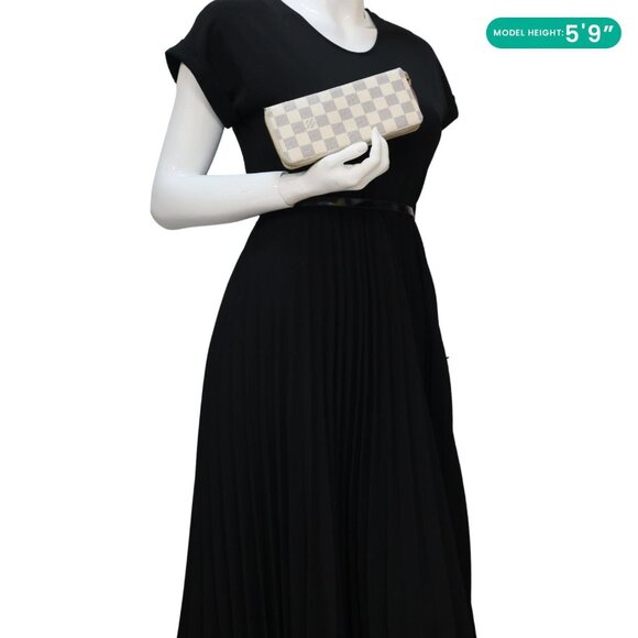 Louis Vuitton  Clemence Damier Azur Wallet Rose Ballerine - Picture 2 of 14